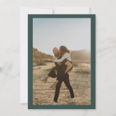 Invitation Rustique vert audacieux mariage photo floral été (Dos)