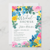 Invitation Rustique vert été floral photo nuptiale douche (Devant)