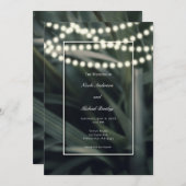 Invitation Rustique vert Feuilles de l'herbe de printemps et  (Devant / Derrière)