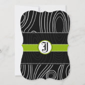 Invitation Rustique Vert Pays Mariage de grain de bois (Dos)