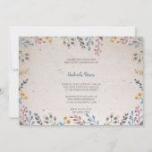 Invitation Rustique Vintage Beige Première Communion sainte f (Dos)