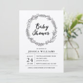 Invitation rustique vintage de baby shower de (Debout devant)