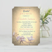 Invitation Rustique Vintage Fleur, Magnolia Baby Shower (Debout devant)