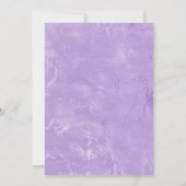 Invitation Rustique violet aquarelle Violets Brunch nuptial (Dos)