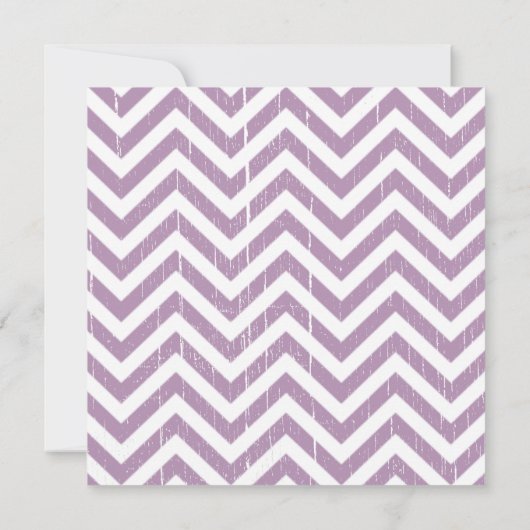 Invitation Rustique violet Chevron Bow Cravate Baby shower ga (Dos)