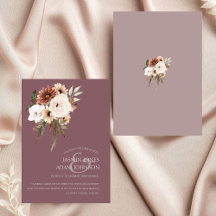 Rustique violet et Pêcher Mariage floral
