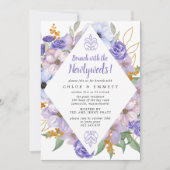 Invitation Rustique Violet pour le Brunch avec les (Devant)