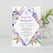 Invitation Rustique Violet pour le Brunch avec les (Debout devant)