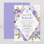 Invitation Rustique Violet pour le Brunch des Nouv (Devant / Derrière)