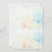 Invitation Rustique Watercolor Mountains Lake Fête des mariée (Dos)