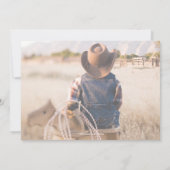 Invitation Rustique Western Cowboy Baby shower (Dos)