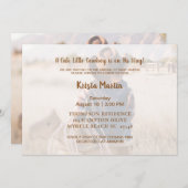 Invitation Rustique Western Cowboy Baby shower (Devant / Derrière)