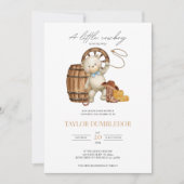 Invitation Rustique Western Cowboy Country Baby shower (Devant)