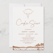 Invitation Rustique Western Pays Rodéo Couples Douche Bridal (Devant)