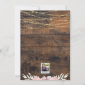 Invitation Rustique Western Quinceañera 15ème anniversaire Ph (Dos)