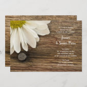Invitation Rustique White Daisy Country Junior / Senior Prom (Devant / Derrière)