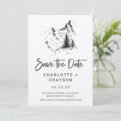 Invitation Rustique Wilderness | Plaid Montagne Save the Date (Debout devant)