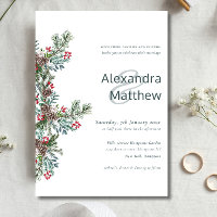Rustique Winter Holly Berries Mariage