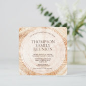 Invitation Rustique Wood Lakehouse Réunion familiale (Debout devant)