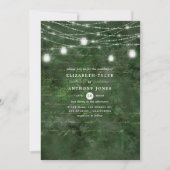 Invitation Rustique Woodland Green et Mariage de calligraphie (Devant)