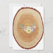 Invitation Rustique Woodsy Aquarelle Florale Mariage Invite (Dos)