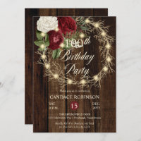 Rustique Woodsy Lighted Wreath 100e fête d'anniver