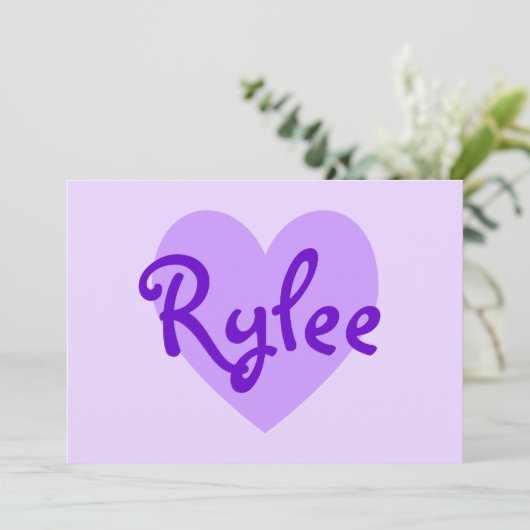 Invitation Rylee en violet (Debout devant)