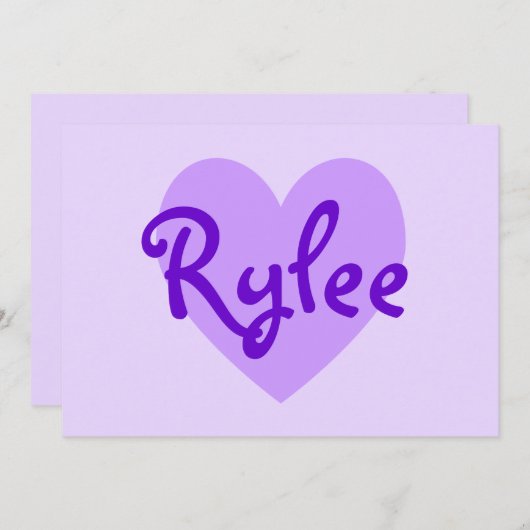 Invitation Rylee en violet (Devant / Derrière)