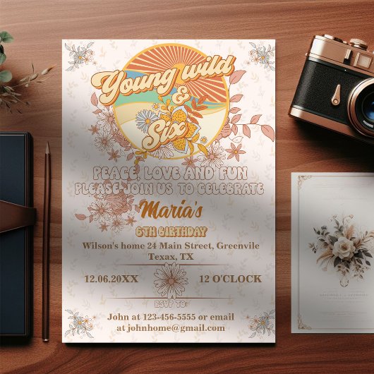 Invitation Rythme rétro le 6ème anniversaire super