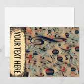 Invitation rythme vintage (Devant / Derrière)