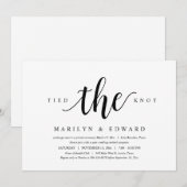 Invitation S' sont mariés, Elopement Moderne de Mariage Après (Devant / Derrière)