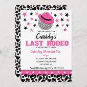 Invitation Sa Dernière soirée de bachelorette Rodeo Disco (Devant / Derrière)