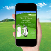 Invitation Sa Et Sa Fête des mariées De Golf