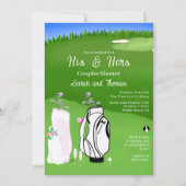 Invitation Sa Et Sa Fête des mariées De Golf (Devant)