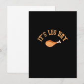 Invitation Sa jambe Jour drôle Turquie Thanksgiving (Devant / Derrière)