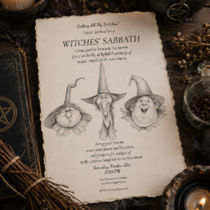 Invitation Sabbat de sorcières Halloween