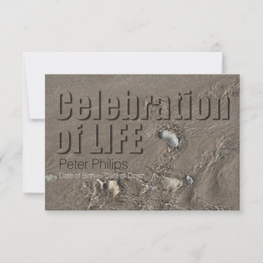 Invitation Sable 1 Célébration du service commémoratif de la  (Devant)