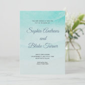 Invitation Sable à thème et Mariage aquatique (Debout devant)