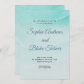 Invitation Sable à thème et Mariage aquatique (Devant / Derrière)