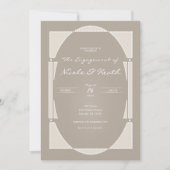 Invitation Sable Beige Embellisté Pearls Party (Devant)