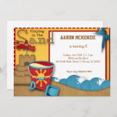 Invitation Sable d'anniversaire (Devant / Derrière)