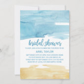 Invitation Sable d'aquarelle et Fête des mariées de mer (Devant)