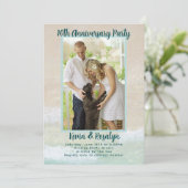 Invitation Sable de la Plage Photo de Couple Anniversaire de (Debout devant)