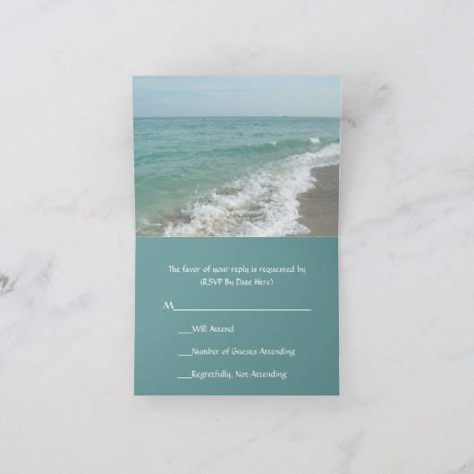 Invitation Sable de mariage de destination de plage écrivant (Intérieur)