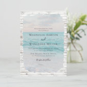 Invitation Sable De Plage Élégant Tropical moderne Mariage (Debout devant)