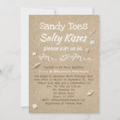 Invitation Sable de plage et Typographie blanche Mariage (Devant)
