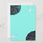 Invitation Sable Dollar Abstrait Sea Shells Turquoise Beach W (Dos)