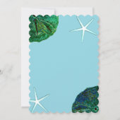 Invitation Sable Dollar Bleu Sanddollar Plage Starfish Mariag (Dos)