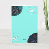 Invitation Sable Dollar Coques de mer Turquoise Artsy Beach M (Dos)