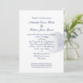 Invitation Sable Dollar Marine Mariage bleu (Debout devant)